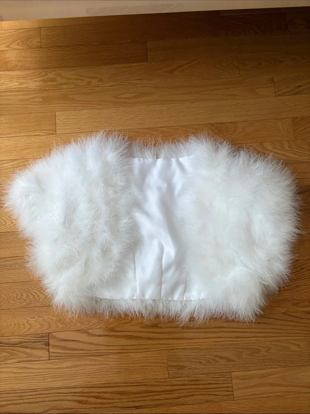 Ivory White Ostrich Feathered Bolero Jacket - Formal Womens - Picture 5 of 9